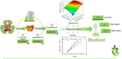 Biodiesel production from sour cherry kernel oil