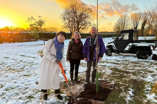 Keele University (UK) celebrates 75th anniversary by planting 300th cherry tree